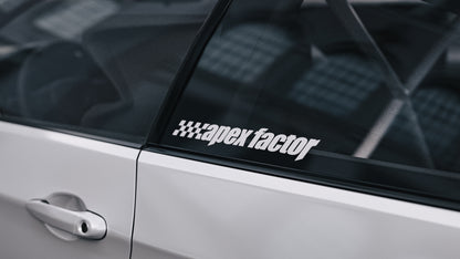 Apex Factor checker logo - diecut decal