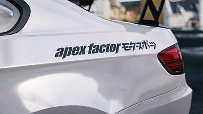 Apex Factor MOTORSPORTS banner v1 - diecut decal